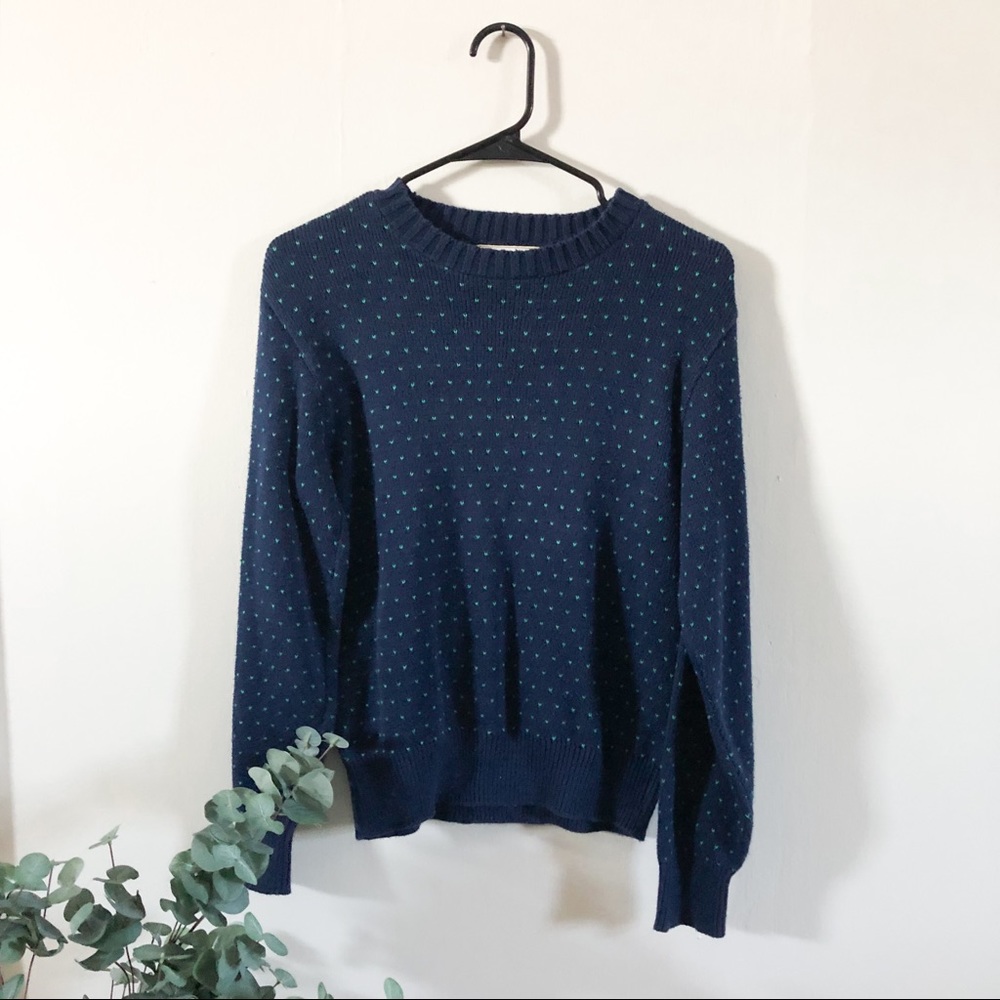 Vintage 1950 Winona Knits Navy Heart…